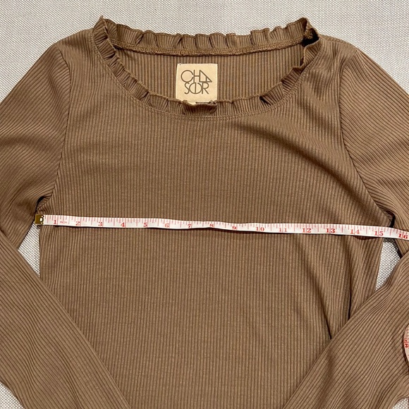 CHASER Brand Long Sleeve Tee Shirt, mocha , size medium. (NWOT) - Picture 6 of 12